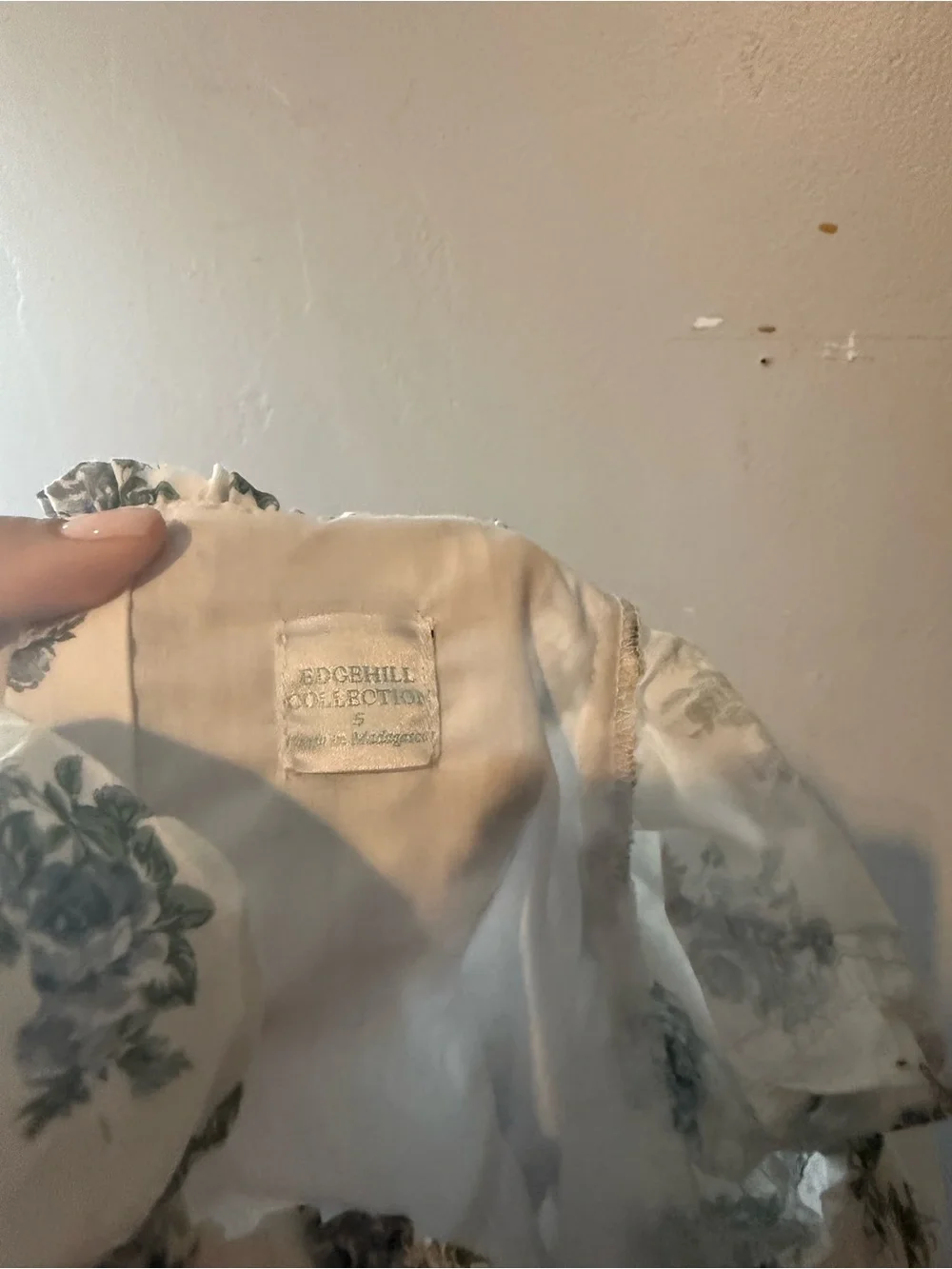 Edgehill Collection x born on Fifth Girls White Floral Smocked Dress